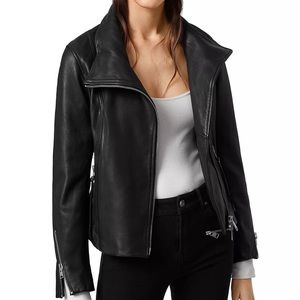 NWOT All Saints Black Leather Jacket